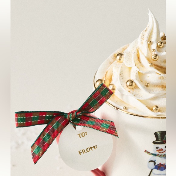 Anthropologie Nathalie Lete Stoneware Holiday Monogram Mug - Picture 2 of 2